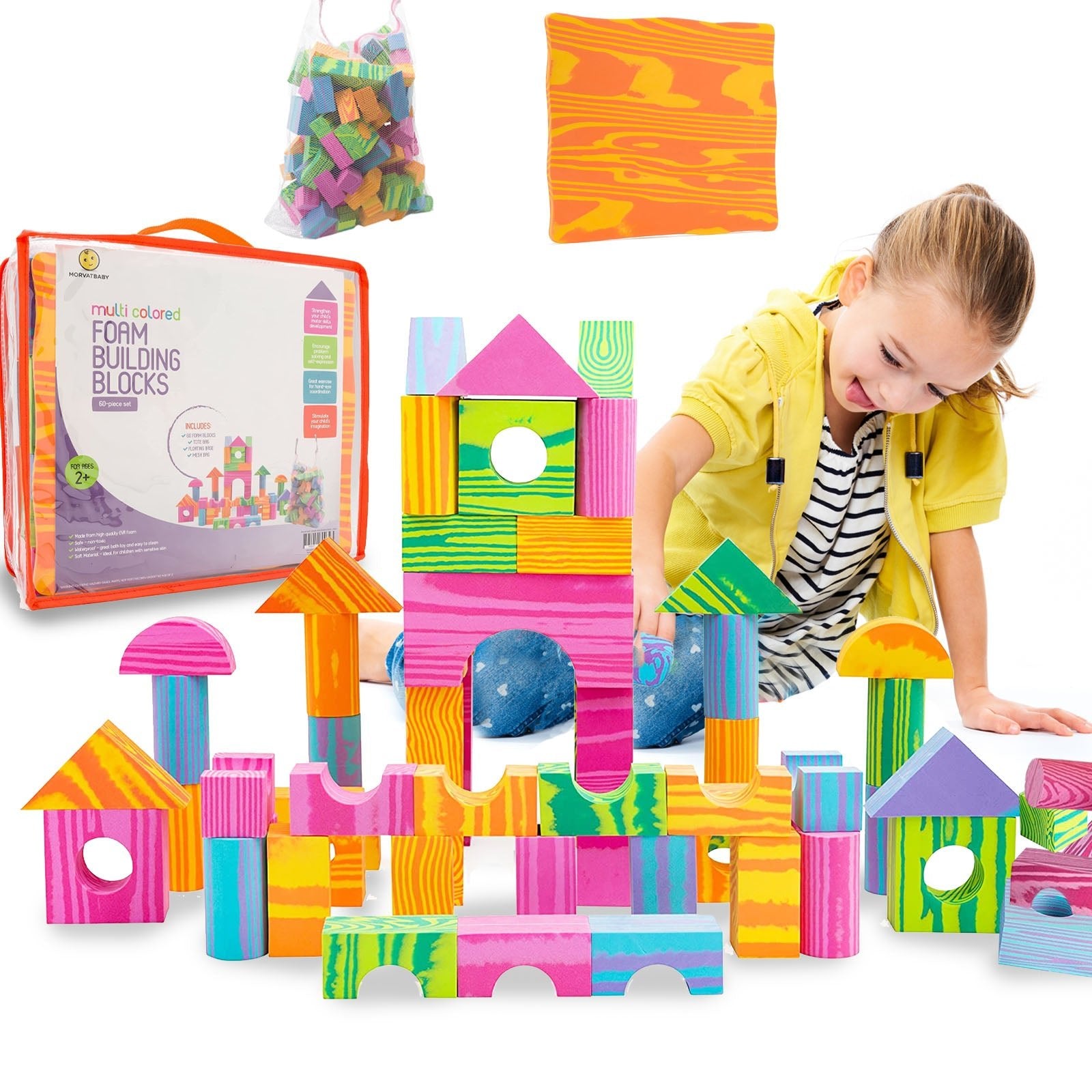 Multi-Colored Foam Building Blocks Morvat