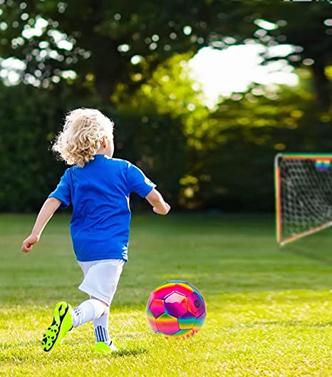 Rainbow Soccer Goal Net Set for Kids