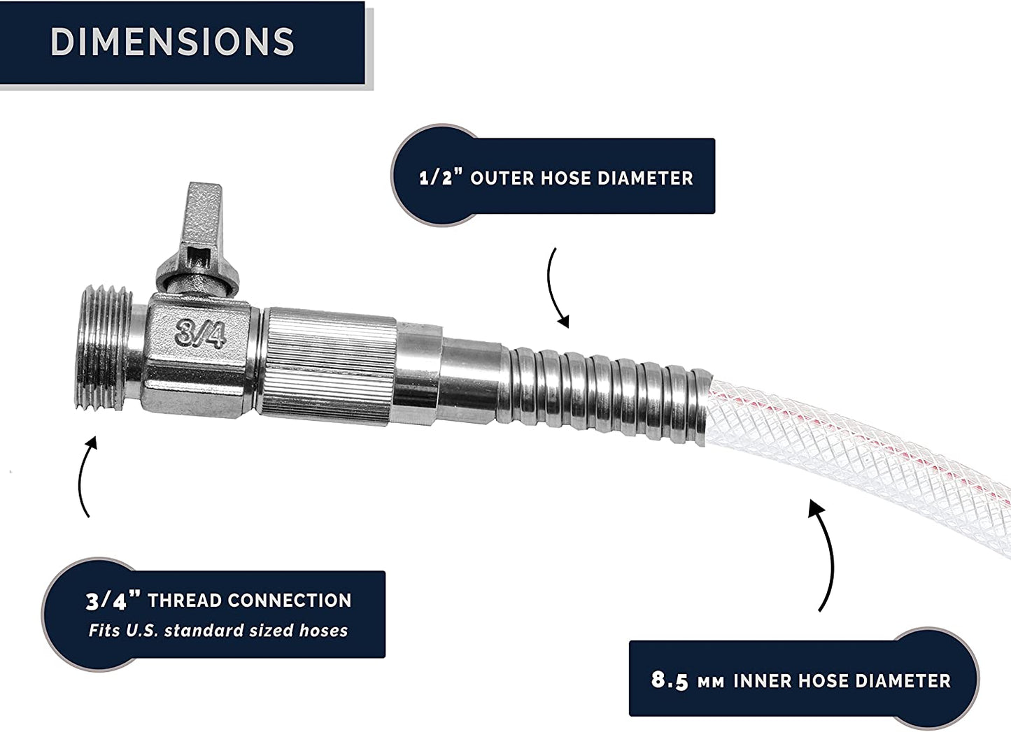 
                  
                    Morvat Premium Stainless Steel Garden Hose with ON/OFF Valve
                  
                