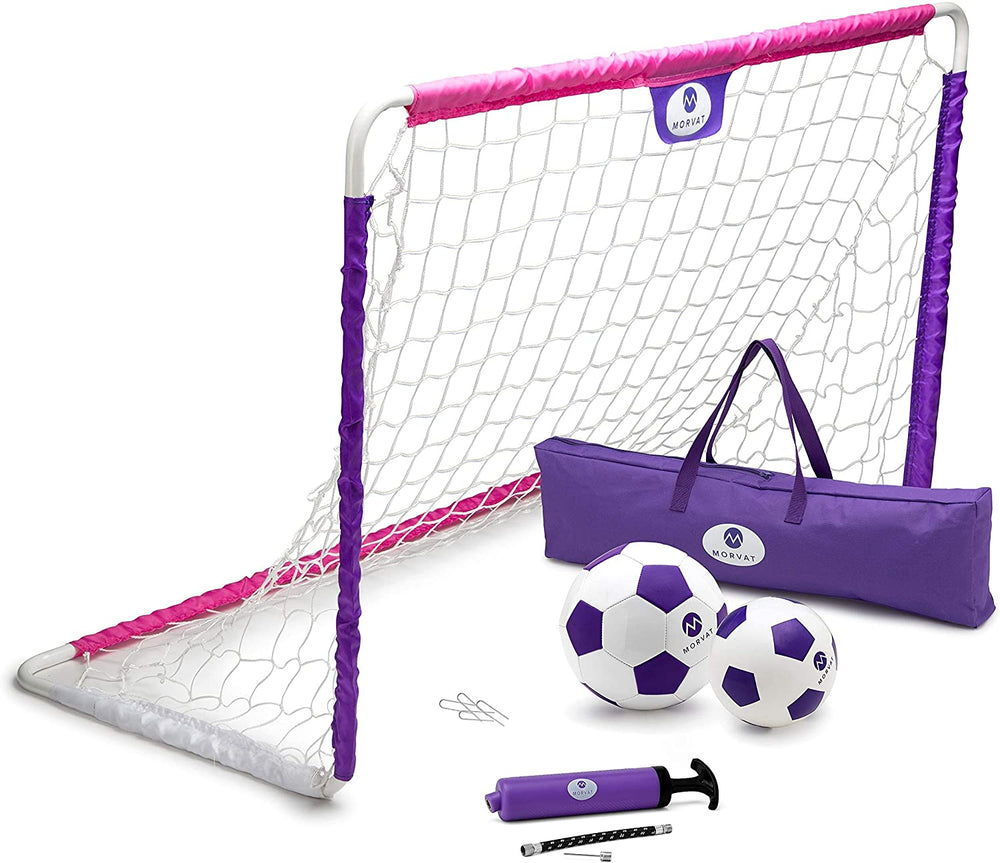 
                  
                    Morvat Soccer Goal Net Set para niños, niñas y niños, interior y exterior
                  
                
