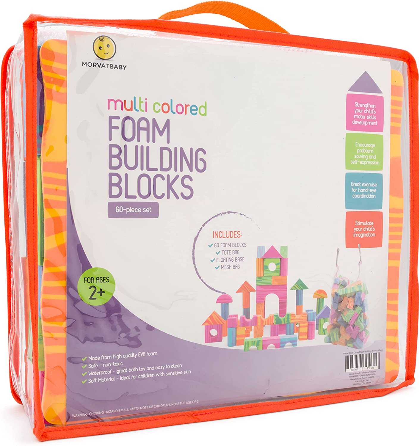 Colorful Soft EVA Foam Building Blocks for Children, Non Toxic & BPA Free