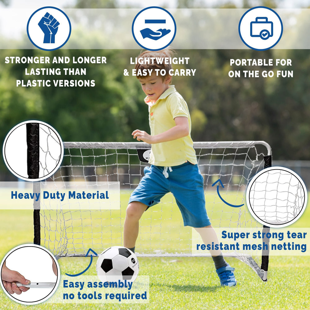 
                  
                    Morvat Soccer Goal Net Set para niños, niñas y niños, interior y exterior
                  
                