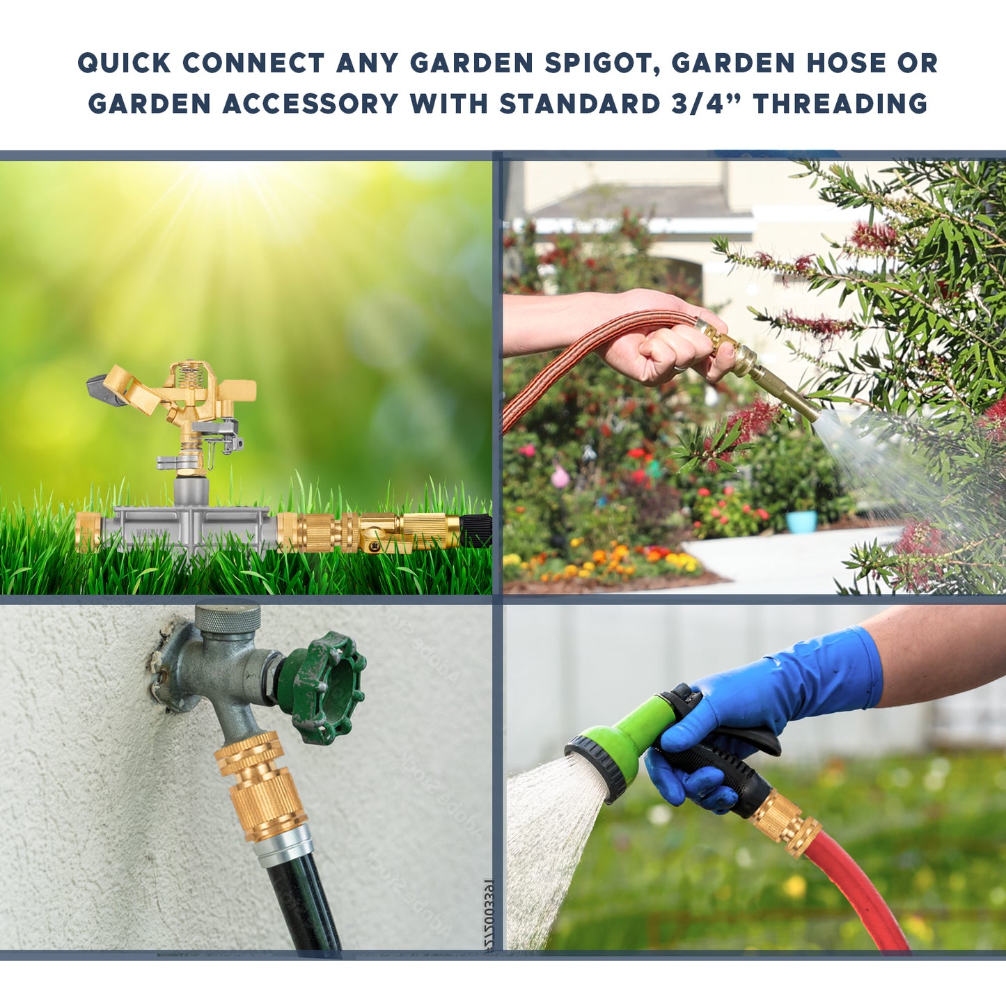 
                  
                    Brass Quick Connect Garden Hose Fittings for Source & Accessory Connections
                  
                