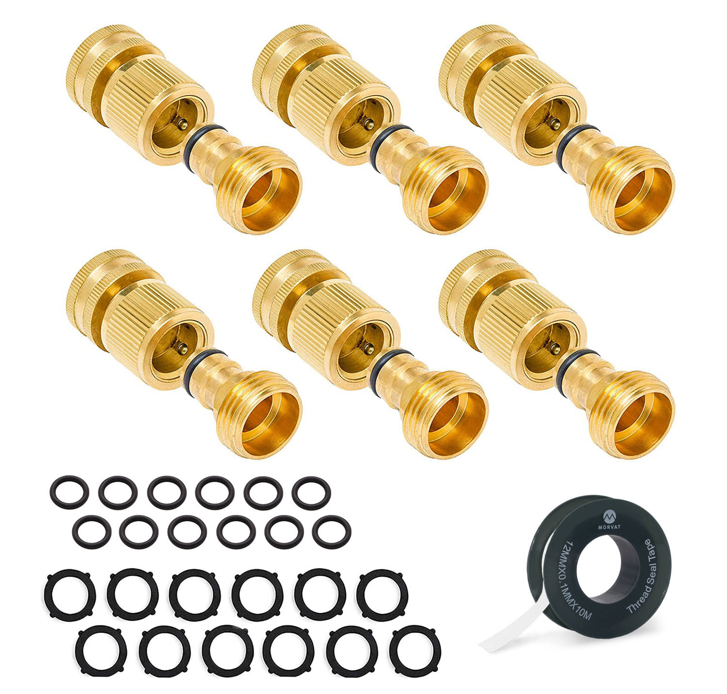 Brass Quick Connect Garden Hose Fittings for Source & Accessory Connections