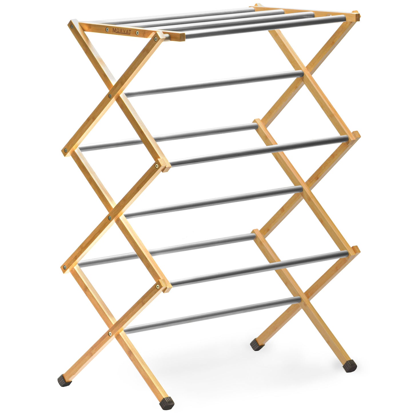 
                  
                    Morvat Bamboo Adjustable Laundry Drying Rack with Steel Bars, 23FT
                  
                