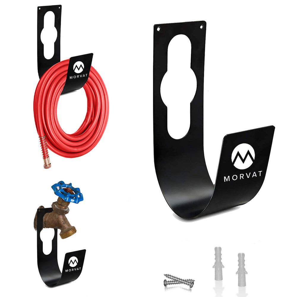 Morvat 100FT Premium Heavy Duty Rust-Resistant Metal Hose Hanger