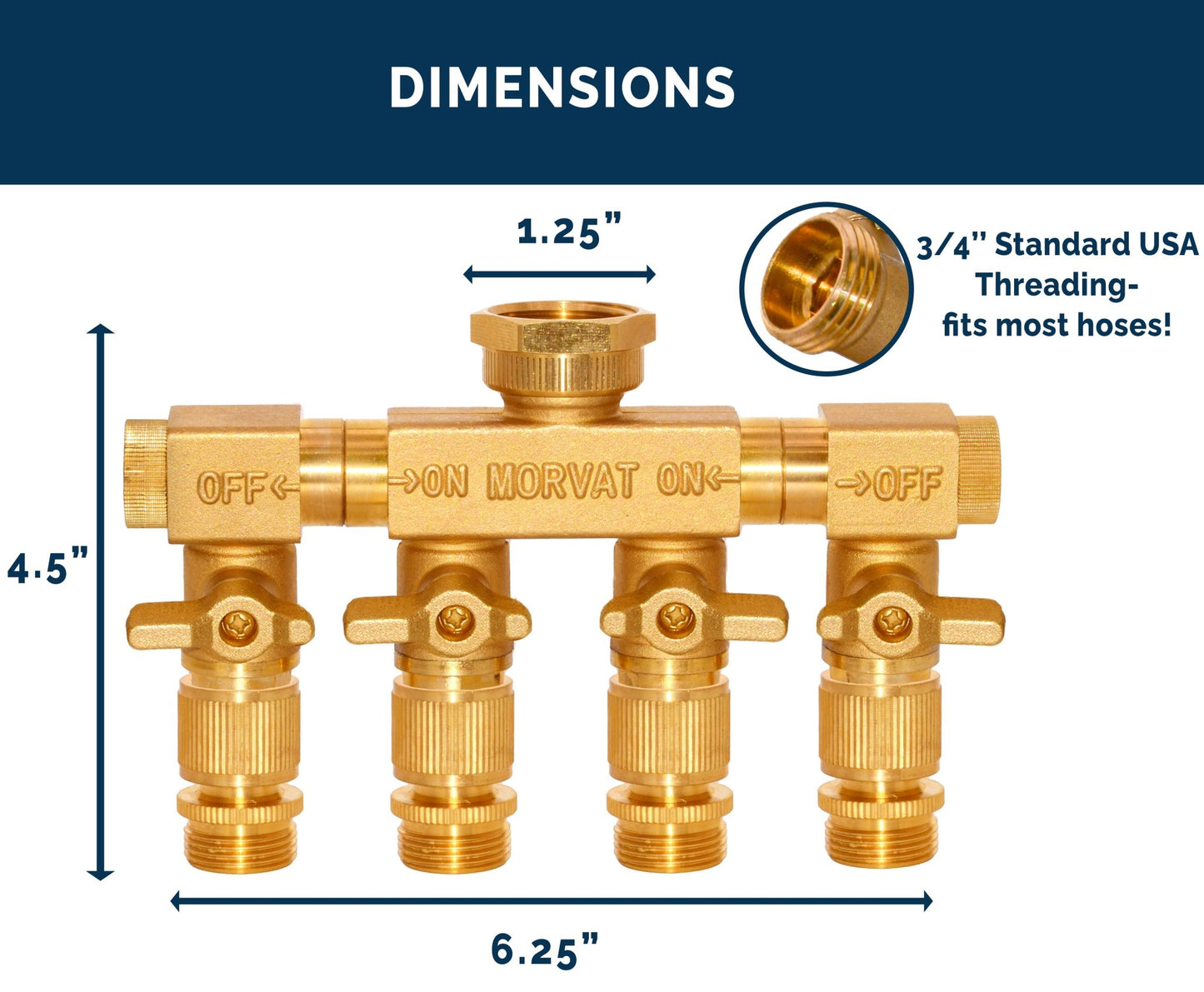 
                  
                    4-ходовой разветвитель Morvat All Brass Twist Hose
                  
                