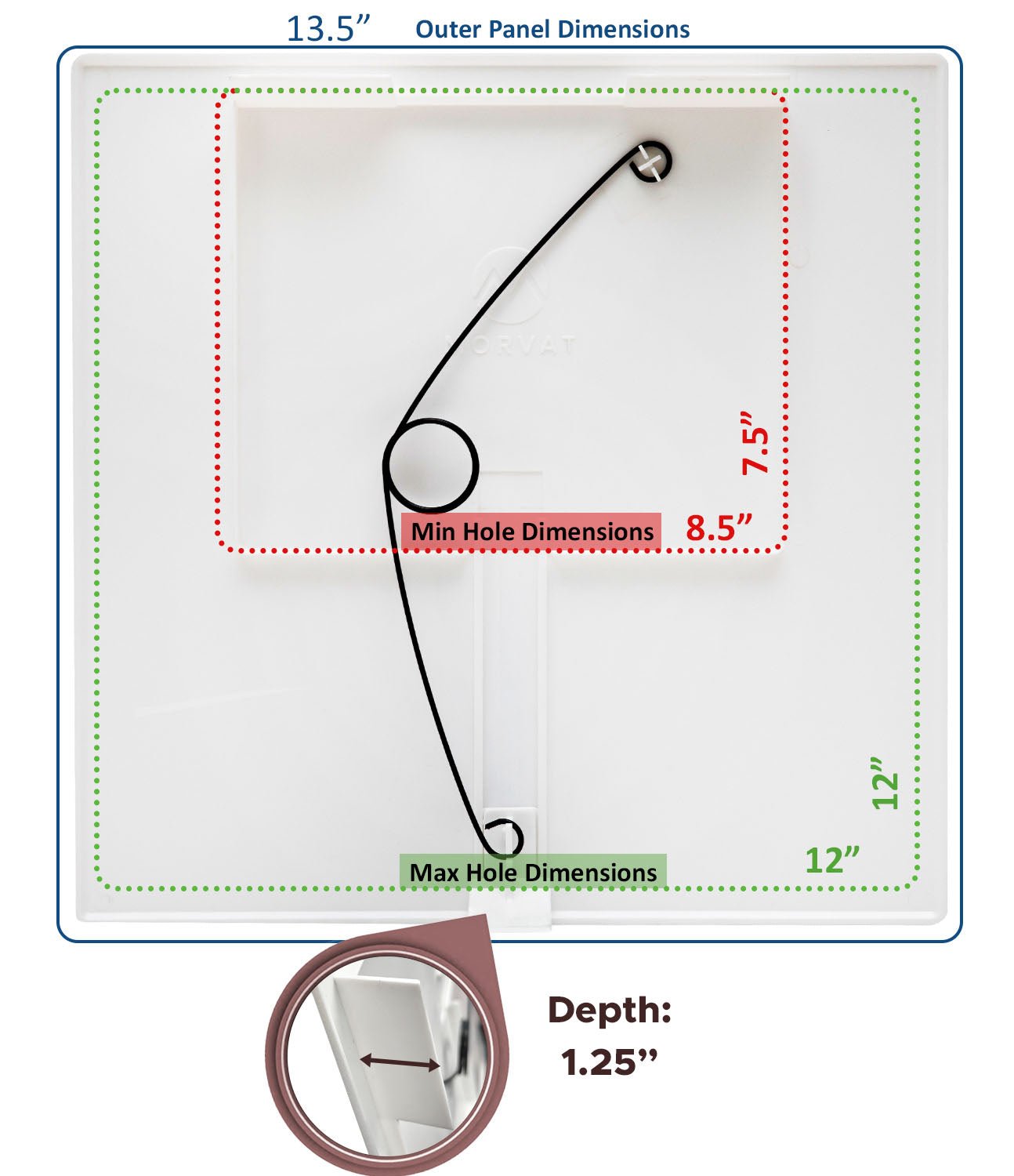 Drywall Adjustable Spring Access Panel for Wires, Pipes | Morvat