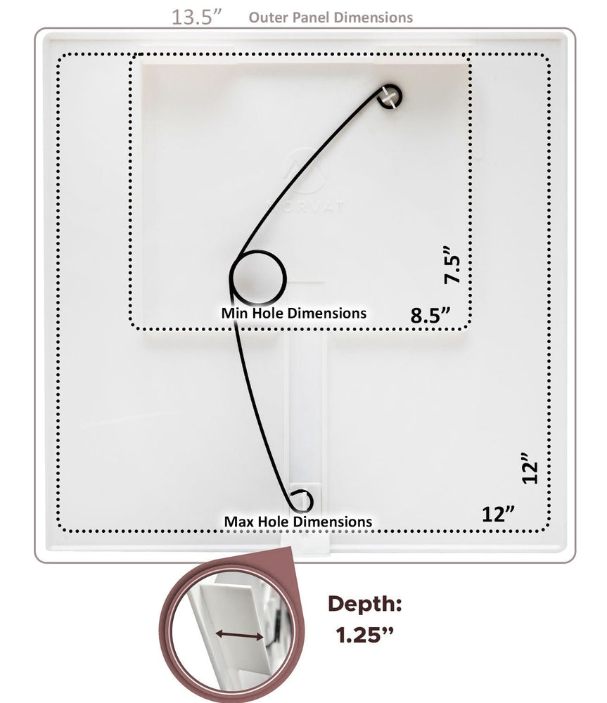 
                  
                    Morvat 12x12 Adjustable Spring Access Panel for Drywall & Ceiling
                  
                