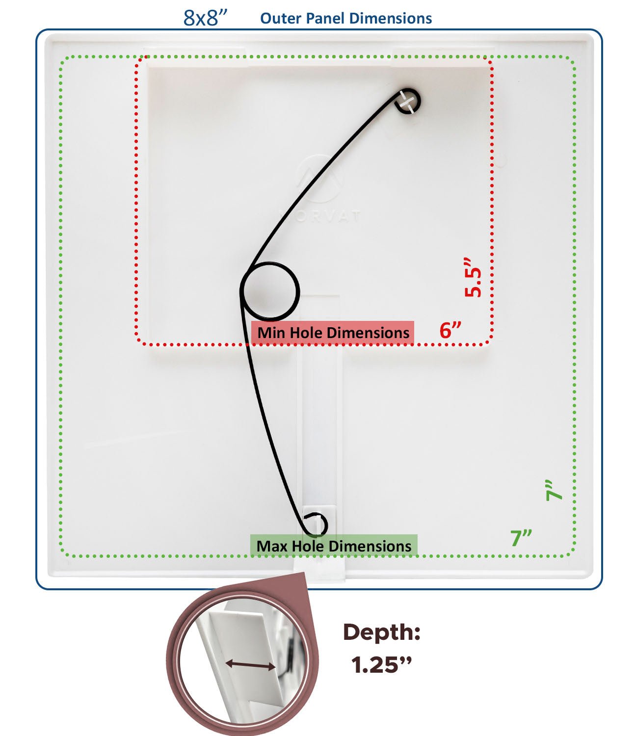 Drywall Adjustable Spring Access Panel for Wires, Pipes | Morvat