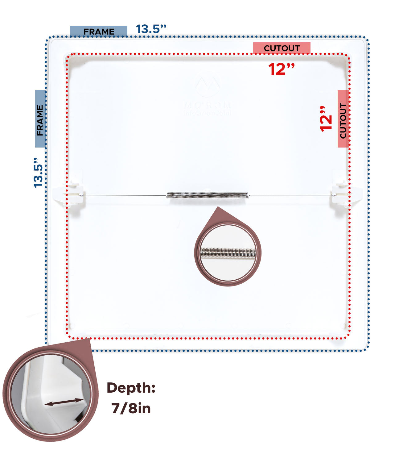 Drywall Spring Access Panel for Wires, Pipes etc. | Morvat