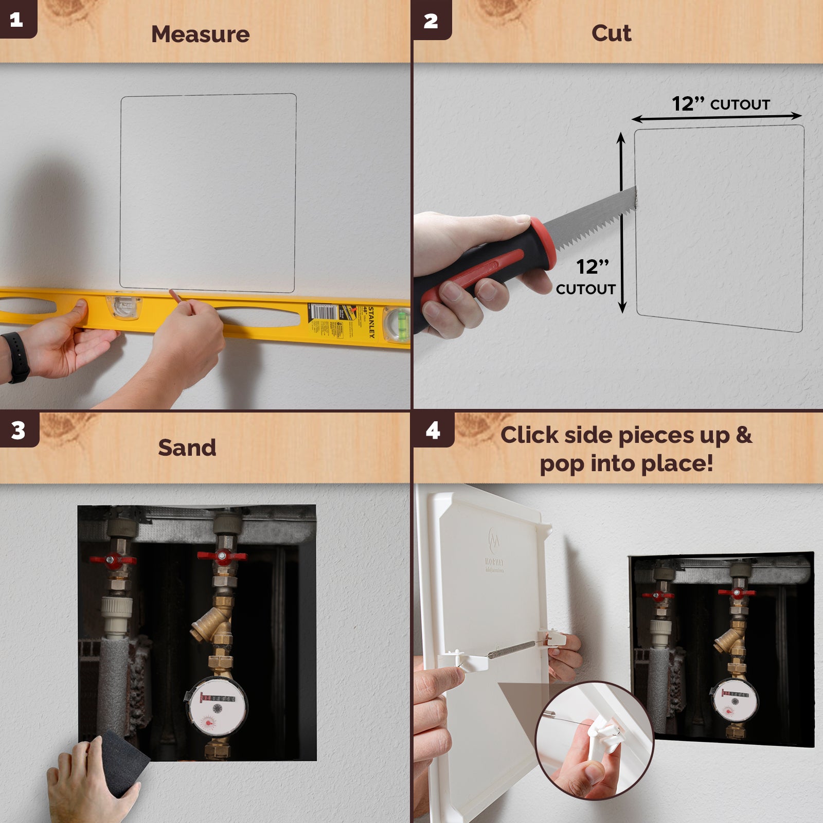 Drywall Spring Access Panel for Wires, Pipes etc. | Morvat