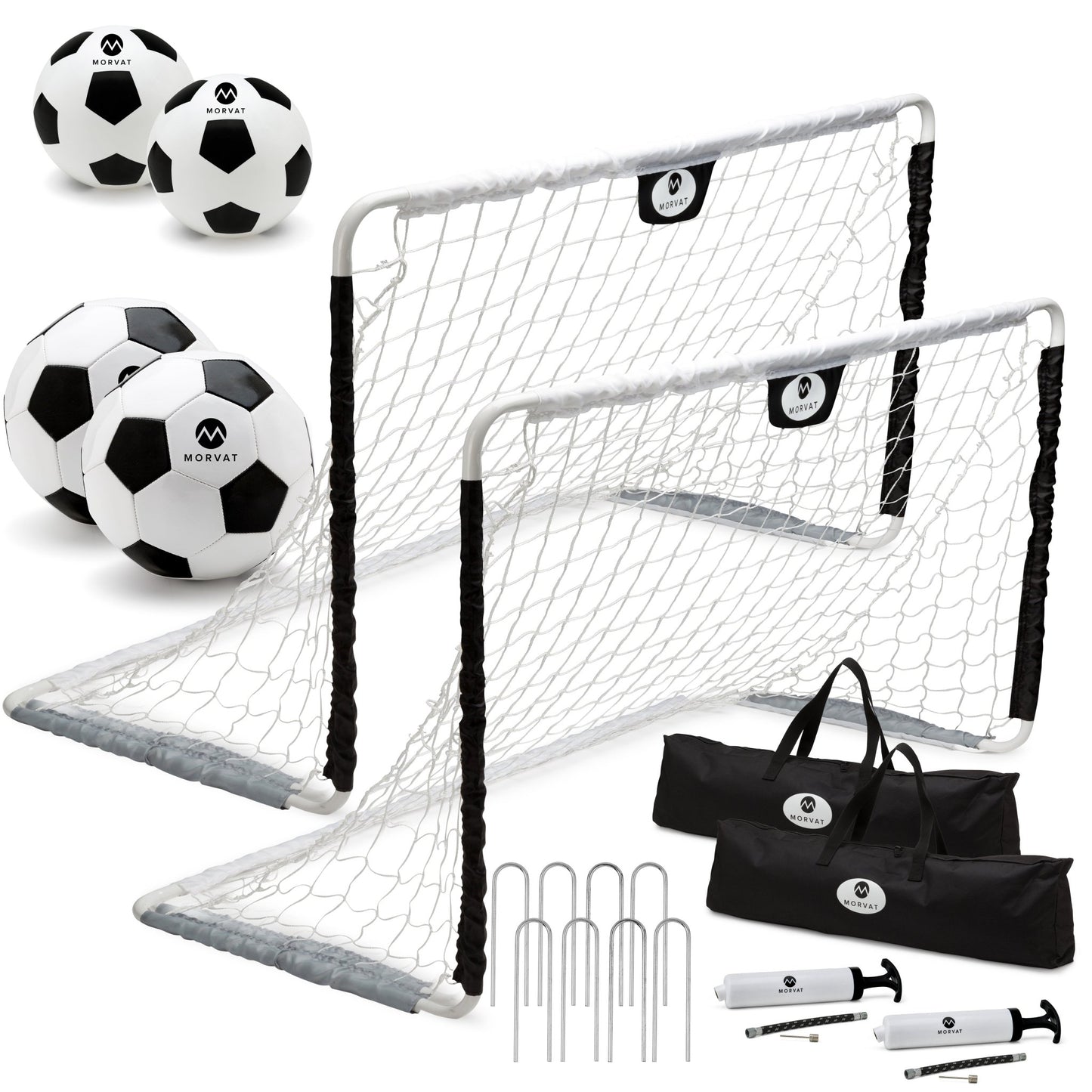 
                  
                    Morvat Soccer Goal Net Set para niños, niñas y niños, interior y exterior
                  
                