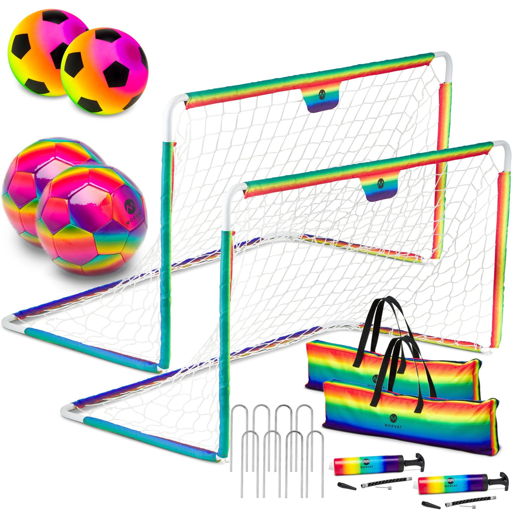 Morvat Soccer Goal Net Set para niños, niñas y niños, interior y exterior