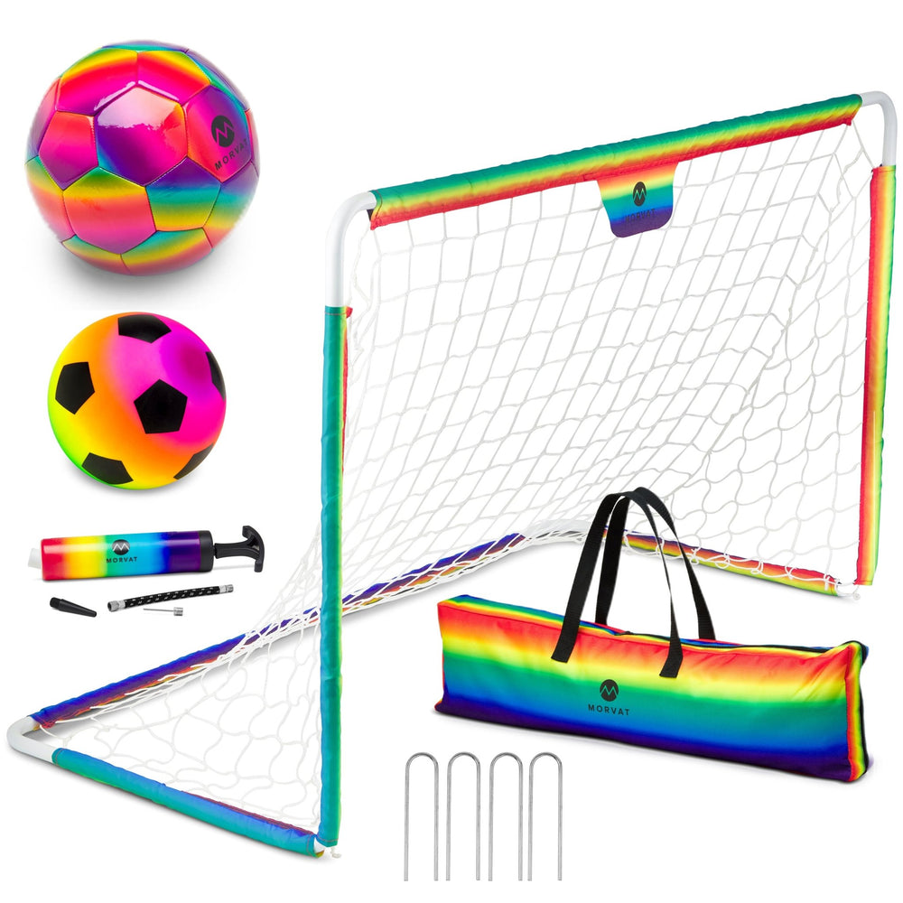 
                  
                    Morvat Soccer Goal Net Set para niños, niñas y niños, interior y exterior
                  
                