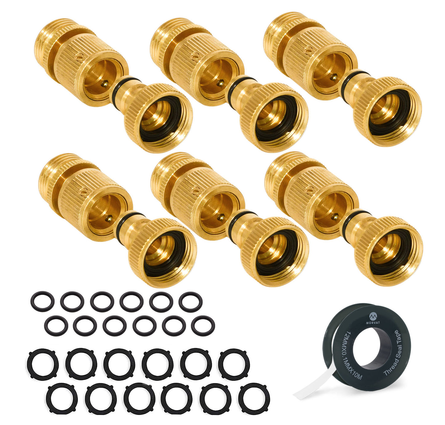 Brass Quick Connect Garden Hose Fittings for Source & Accessory Connections