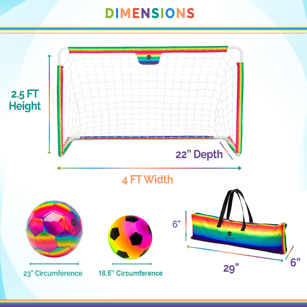 
                  
                    Morvat Soccer Goal Net Set para niños, niñas y niños, interior y exterior
                  
                