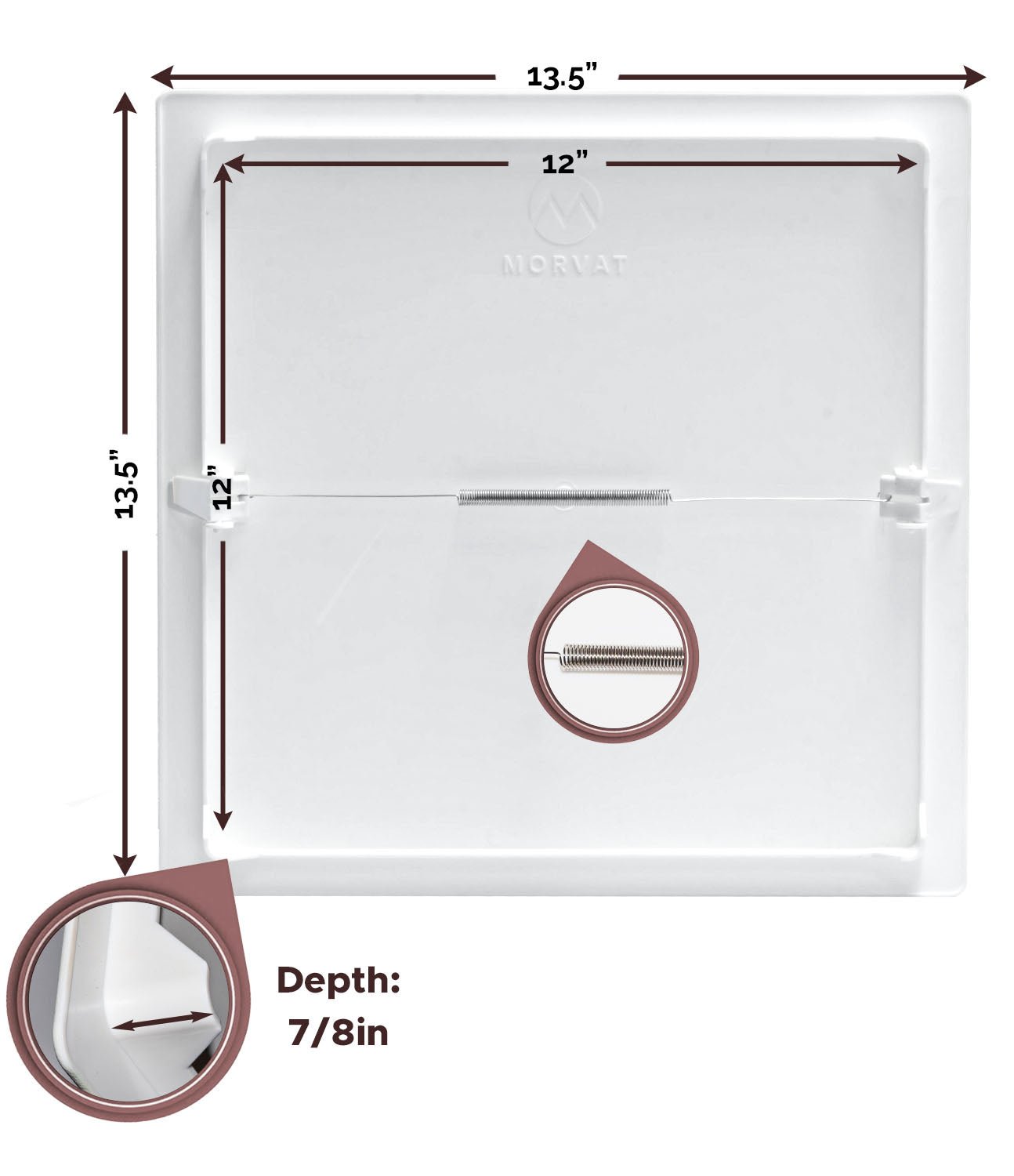 
                  
                    Morvat 12x12 Spring Access Panel for Drywall & Ceiling
                  
                