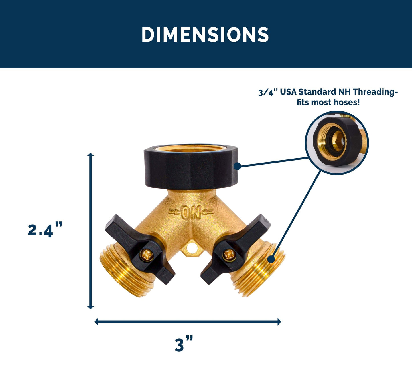 
                  
                    Morvat Heavy Duty Brass & Rubber 2 Way Garden Hose Y Splitter
                  
                