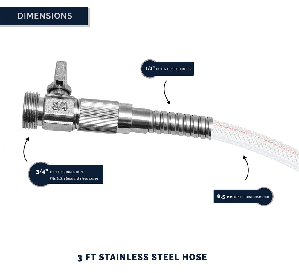 
                  
                    Morvat Premium Stainless Steel Garden Hose with ON/OFF Valve
                  
                