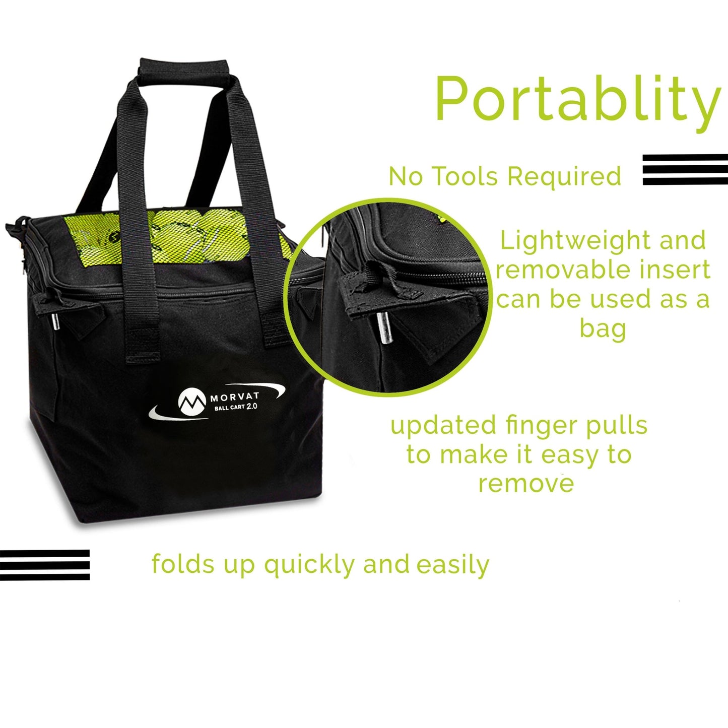 
                  
                    Heavy-Duty Pro Tennis Ball Cart with Bag, 3 Tennis Balls and Carry Bag
                  
                