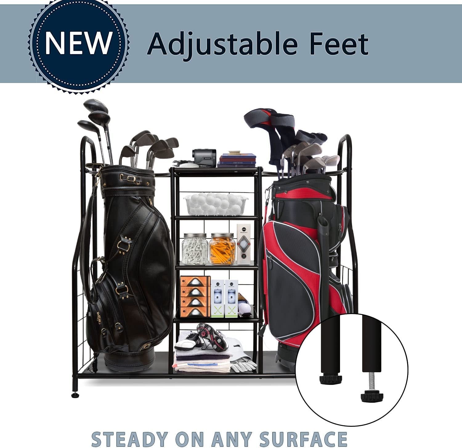 Golf Bag Organizer - Golf Storage Rack for Your Gear | Morvat