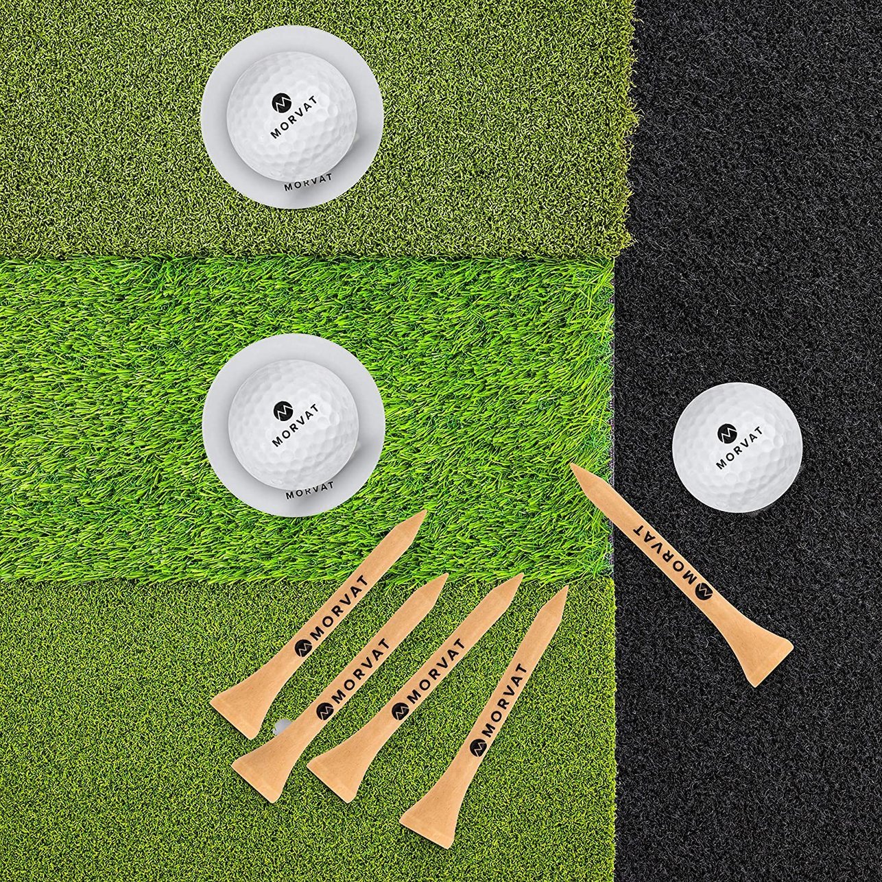 
                  
                    Morvat Portable Golf Net & Tri-Turf Putting and Hitting Mat Set
                  
                